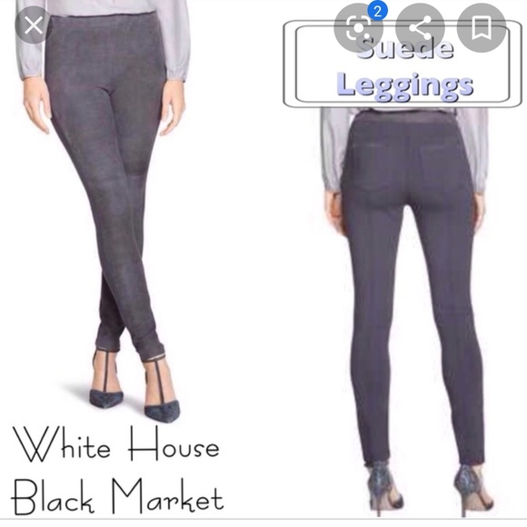 White House Black Market Suede Leggings - Picture 1 of 3